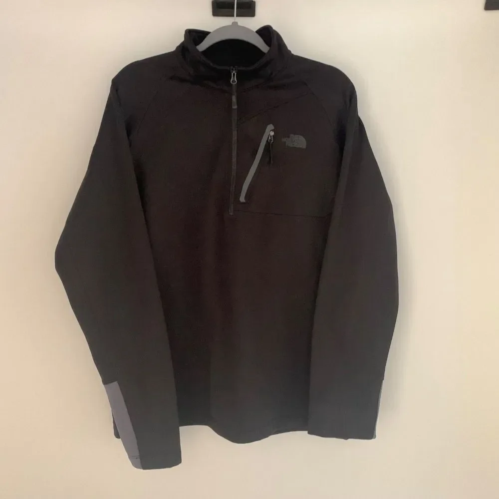 The North Face Men's Pullover Sweatshirt 1/4 Zip‎ Black Size Large